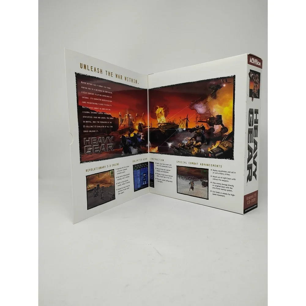 Activision Heavy Gear 1997 PC Big Box Windows 95 Combat Simulator Sci-Fi